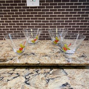 Stemless Martini Glasses